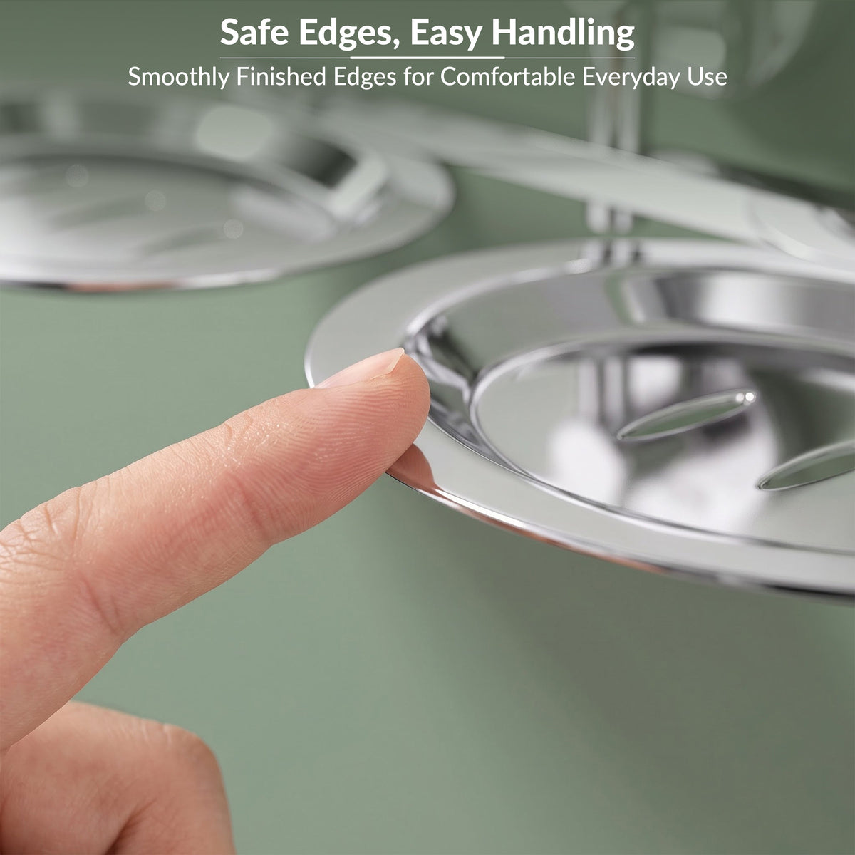 Plantex Stainless Steel Double Soap Holder for Bathroom/Soap Stand/Dual Soap Dish/Soap Storage/Bathroom Accessories - (Chrome)-3
