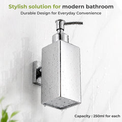 Plantex 304 Grade Stainless Steel Soap Dispenser for Wash Basin/Wall Mounted Soap Dispenser for Bathroom/Hotel/Restaurants - Pack of 1 (Regent-Chrome)-3