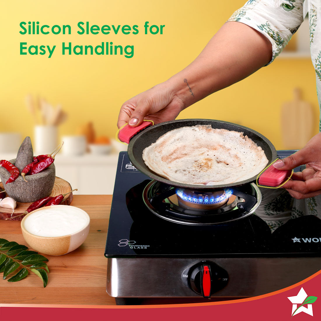 Forza Cast-iron Appachetty | 20cm | Made from Heavy-duty Cast-iron | For Appams, Dosas, Rotis | Naturally Non-stick | Uniform Heating, Slow Cooking | Chemical-free | Lifetime Warranty