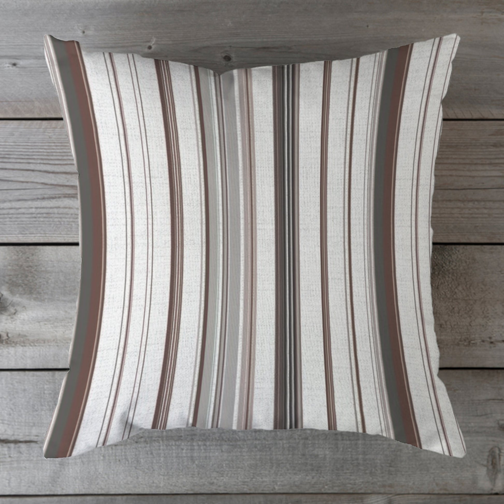 Outdoor Fabric Stripe Pillow Shade No 8