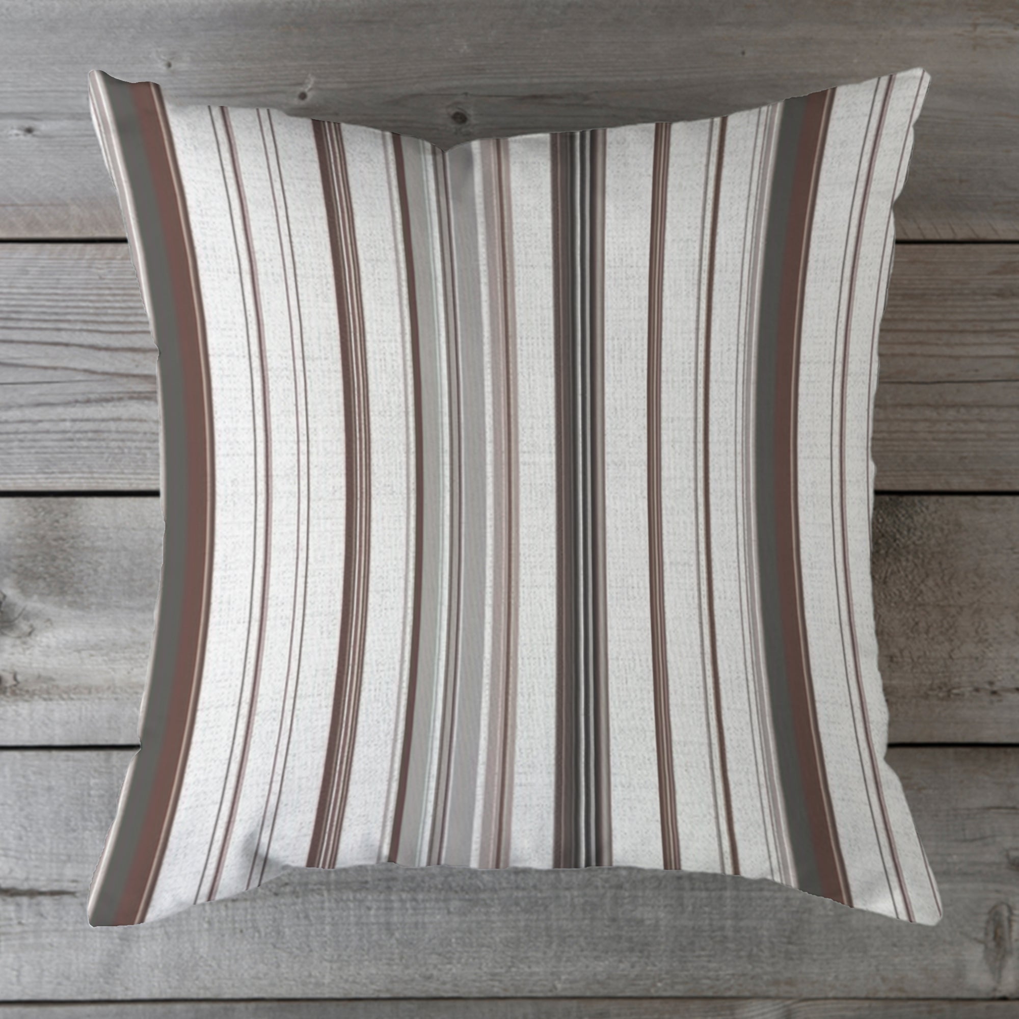 Outdoor Fabric Stripe Pillow Shade No 8