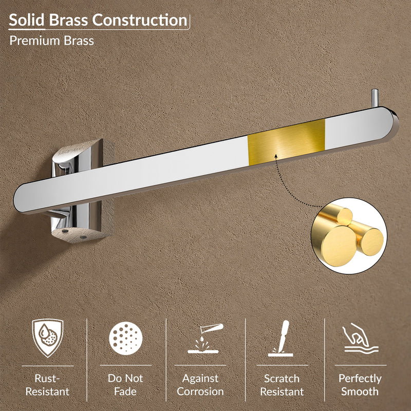 Plantex Smero Pure Brass Hand Towel Hanger/Towel Holder for Washbasin/Napkin Hanger for Wash Basin/Bathroom Accessories (Chrome Finish) Superb-6