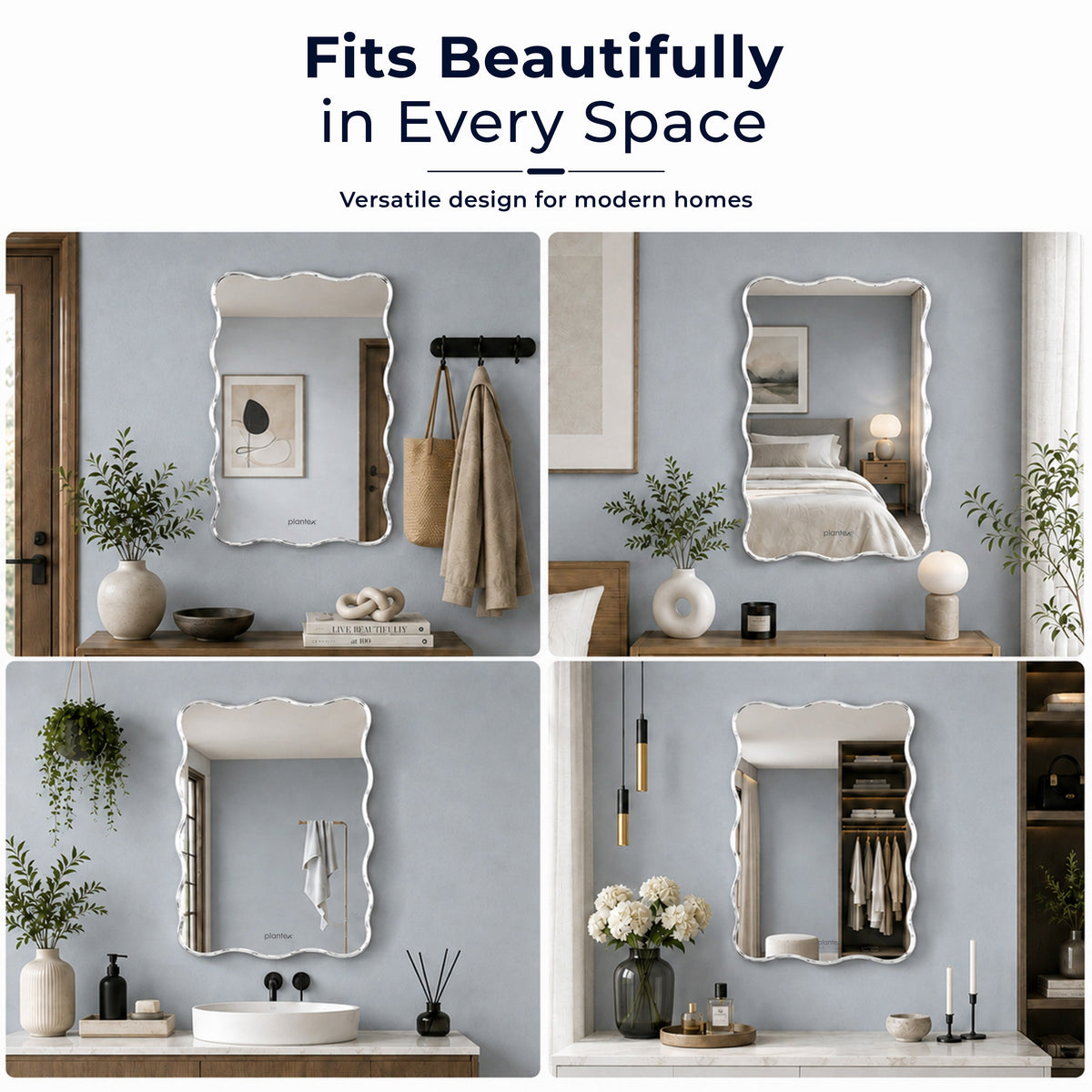 Plantex Frameless Bathroom Mirror/Rectangular Shape Glass for Wall/Mirror for Dressing Room/Living Room/Bedroom/Entryway (18 X 24 Inch)-2