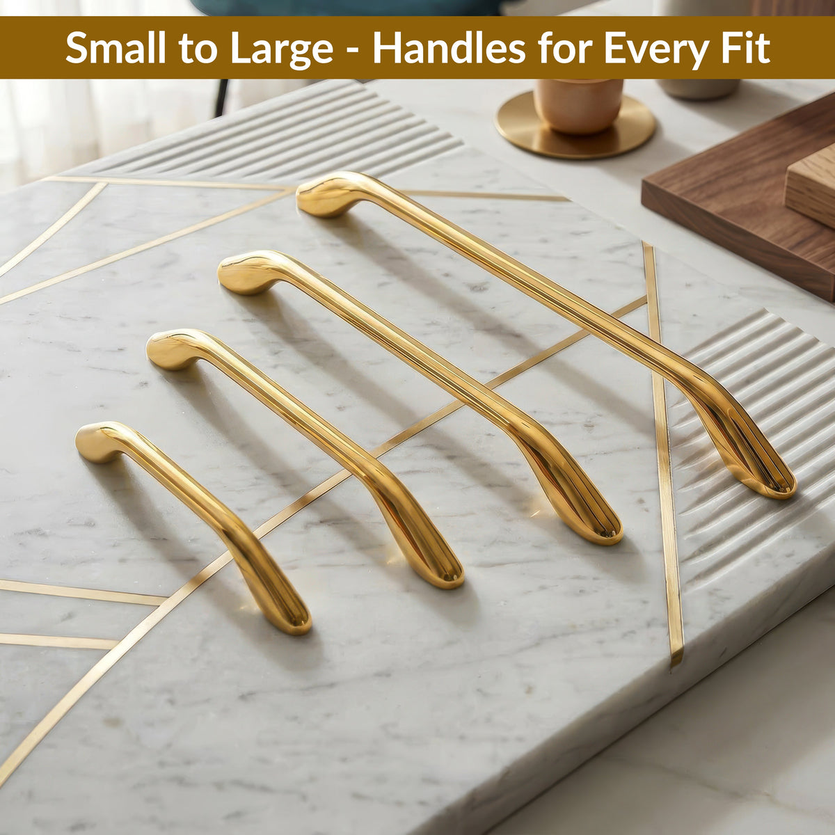 Plantex Cabinet Handle/96mm Handle for Drawer/Wardrobe/Kitchen Handle/Pull-Push Handle for Home/Office - Pack of 1 (Gold) (Model APS-PH-101)-6