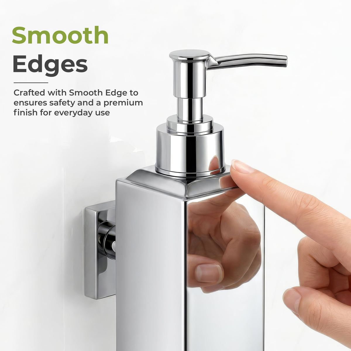 Plantex 304 Grade Stainless Steel Soap Dispenser for Wash Basin/Wall Mounted Soap Dispenser for Bathroom/Hotel/Restaurants - Pack of 1 (Regent-Chrome)-4