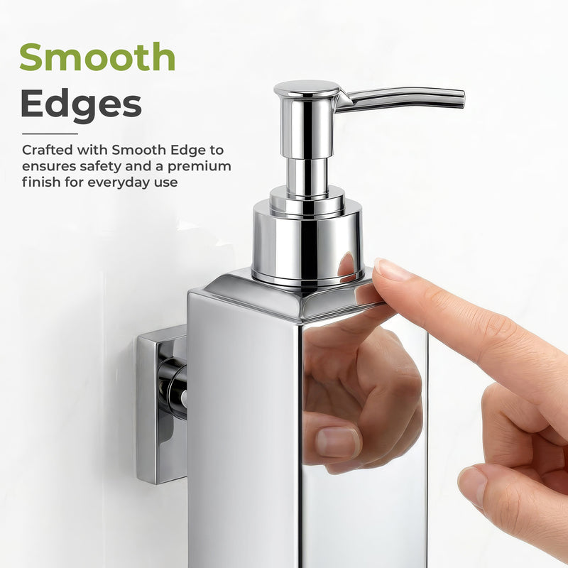 Plantex 304 Grade Stainless Steel Soap Dispenser for Wash Basin/Wall Mounted Soap Dispenser for Bathroom/Hotel/Restaurants - Pack of 1 (Regent-Chrome)-4