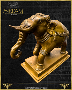 Gaja:Elephant Panchaloha Bronze Icon - 8" - Sirpam Collection