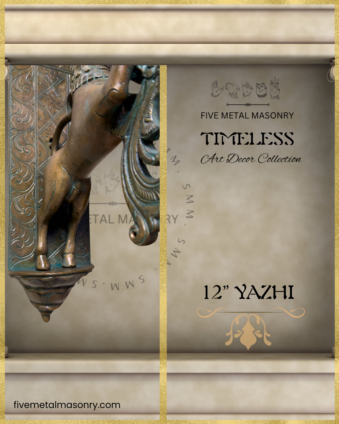 Yazhi Panchaloha Bronze Icon - 12"- Timeless Collection | Made to Order