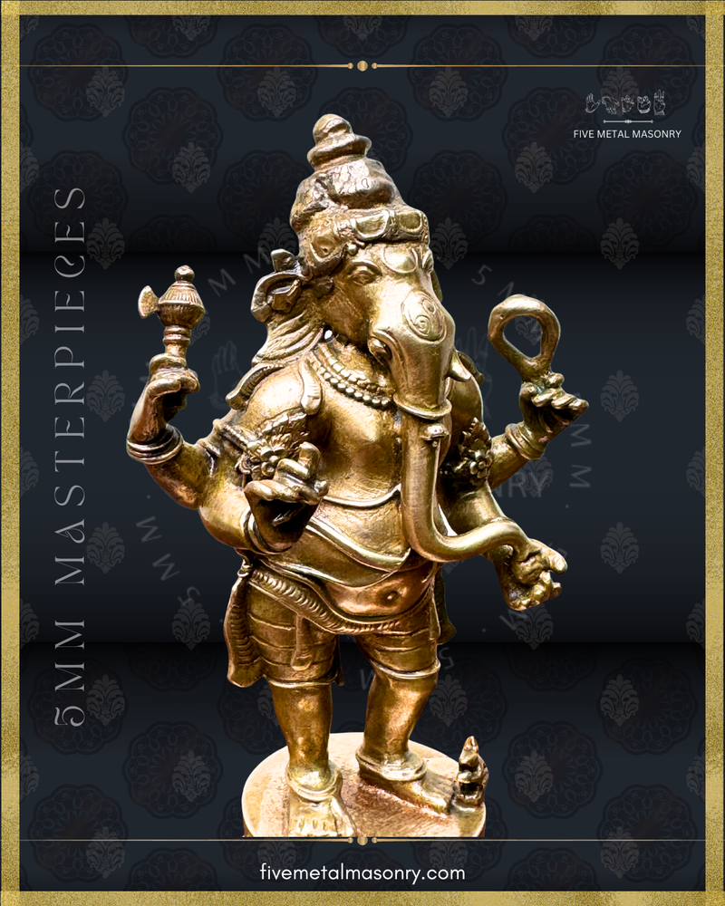 Thiruvanaikaval Ganesha  Panchaloha Bronze Icon - 6" - Masterpieces Collection