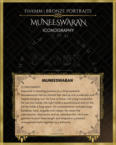 Muneeswaran Panchaloha Bronze Icon - 6.5"