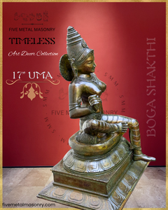Parvati: Boga Shakti Panchaloha Bronze Icon - 17"- Timeless Collection