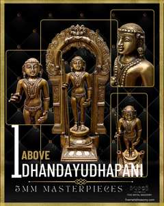 Dhandayudhapani Murugan Panchaloha Bronze Icon - 13" with arch - Masterpieces Collection