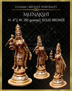 Meenakshi Panchaloha Bronze Icon - 4"