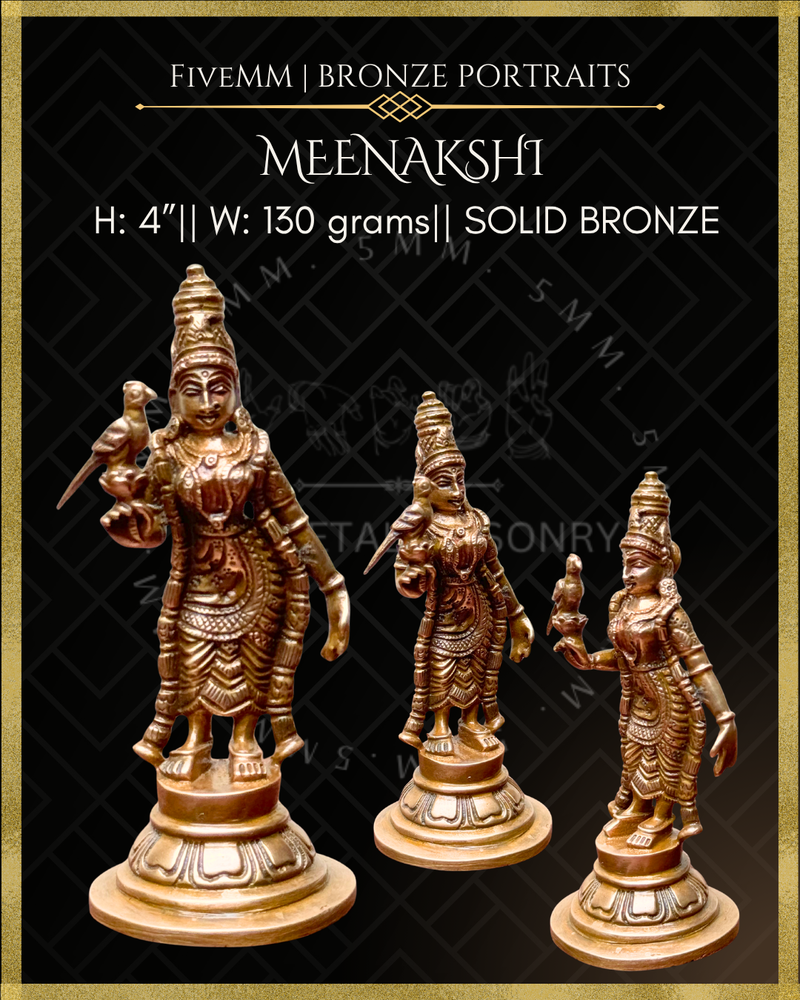 Meenakshi Panchaloha Bronze Icon - 4"