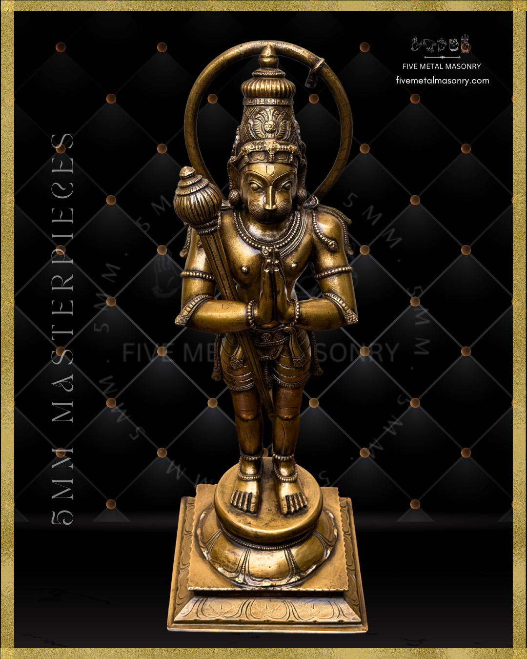 Hanuman Panchaloha Bronze Icon - 18"-  Masterpieces Collection