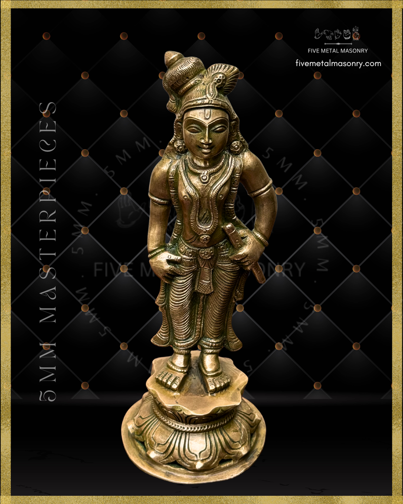 Krishna Panchaloha Bronze Icon - 8"-  Masterpieces Collection