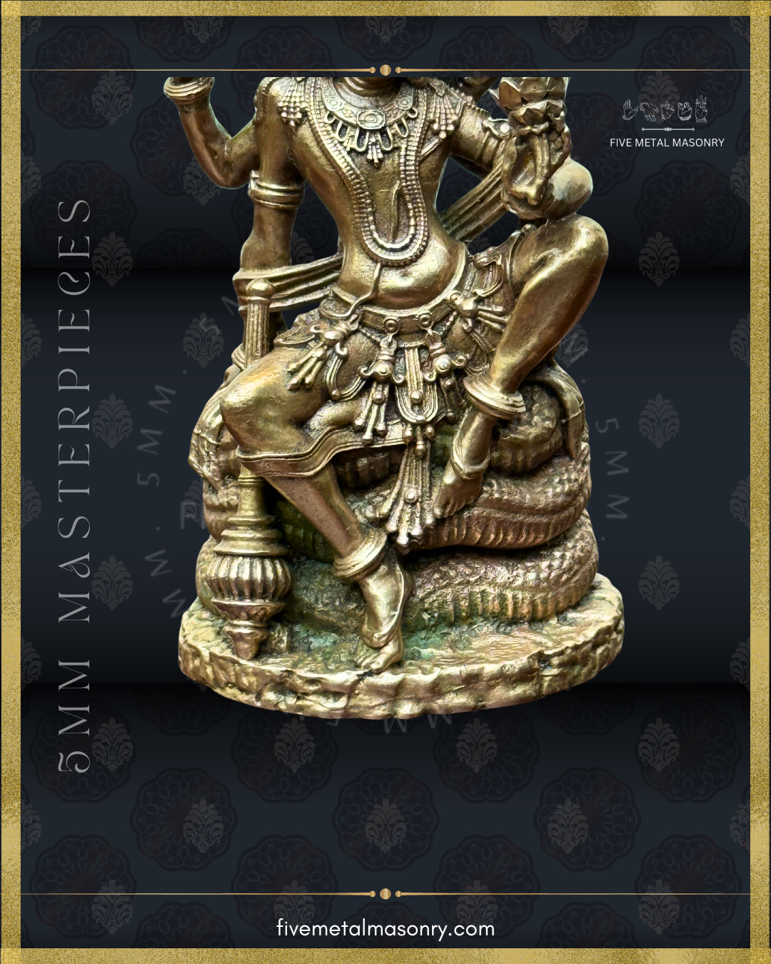 Vaikunta Narayana Panchaloha Bronze Icon - 4"-  Masterpieces Collection
