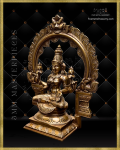 Lakshmi Panchaloha Bronze Icon - 10" with arch - Masterpieces Collection
