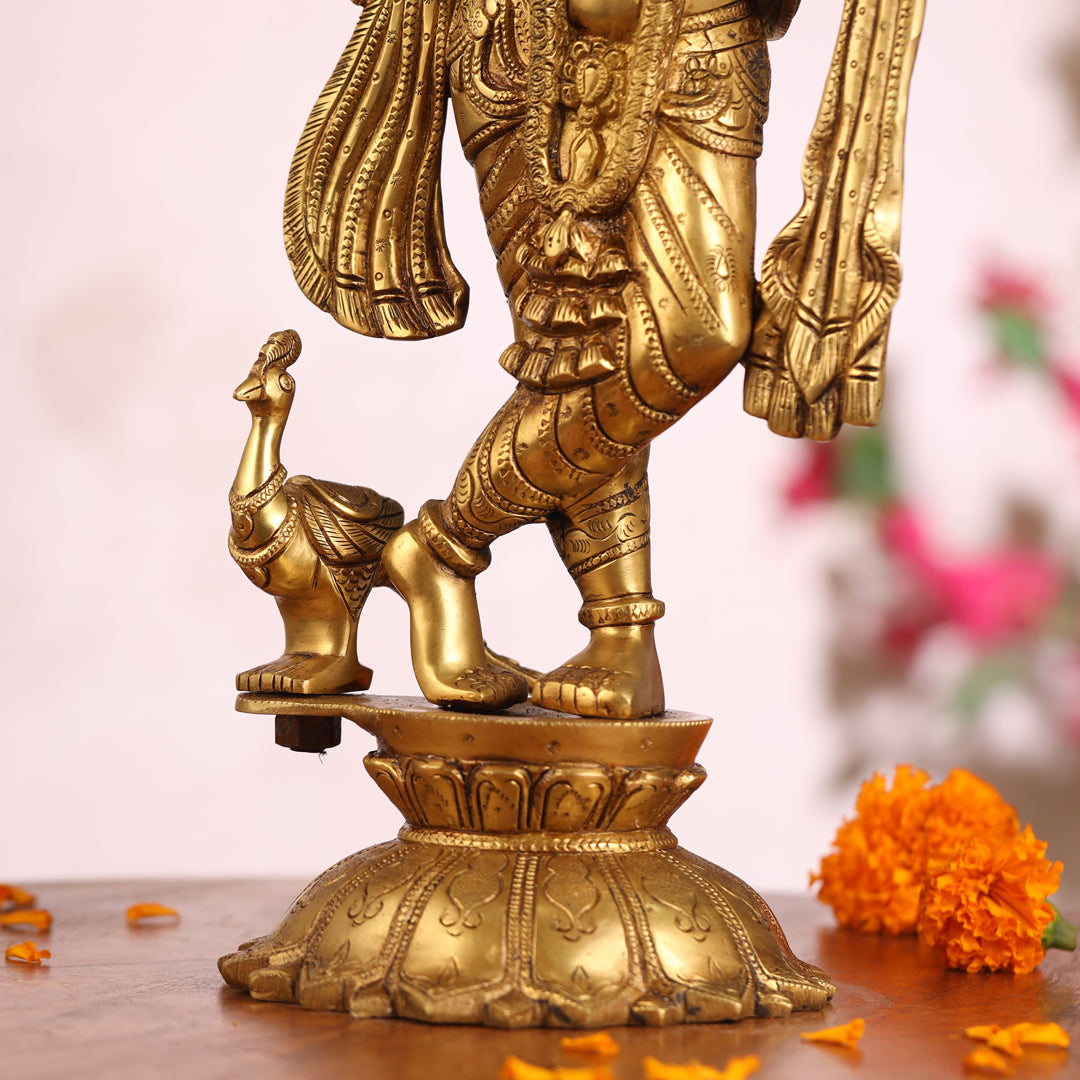 Brass Krishna Idol (18.5 Inch)