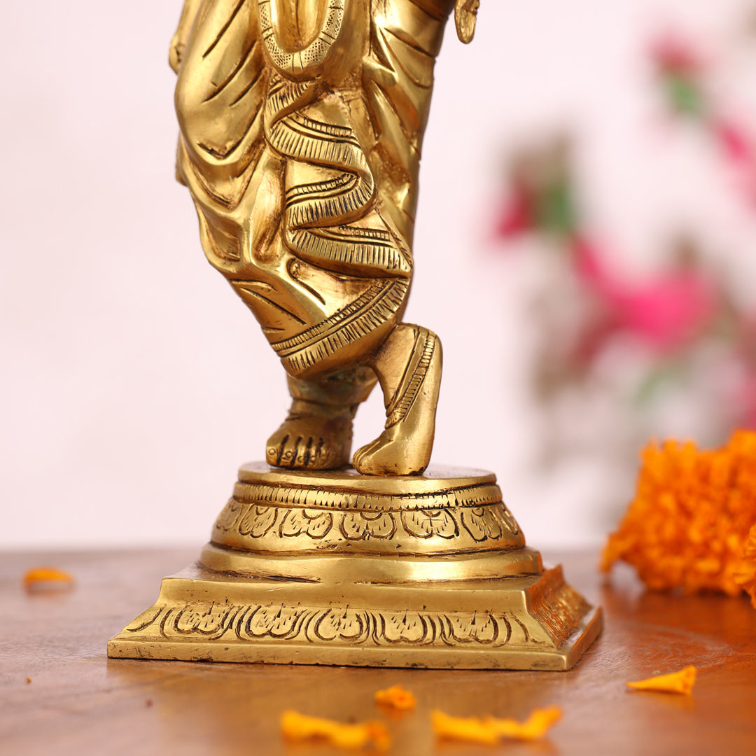 Brass Krishna Idol (12.5 Inch)