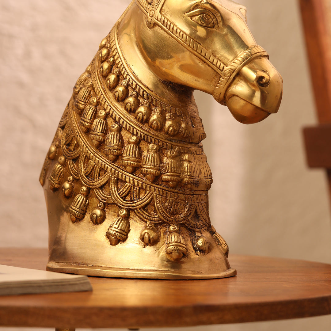 Brass Horse Head (10.7 INCH)