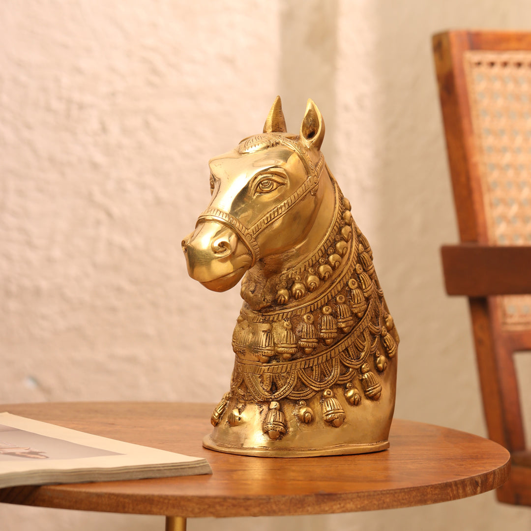 Brass Horse Head (10.7 INCH)