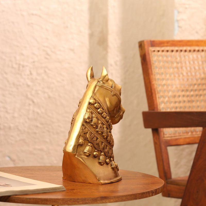 Brass Horse Head (10.7 INCH)