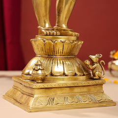 Brass Superfine Standing Ganesha Statue (26 Inch)