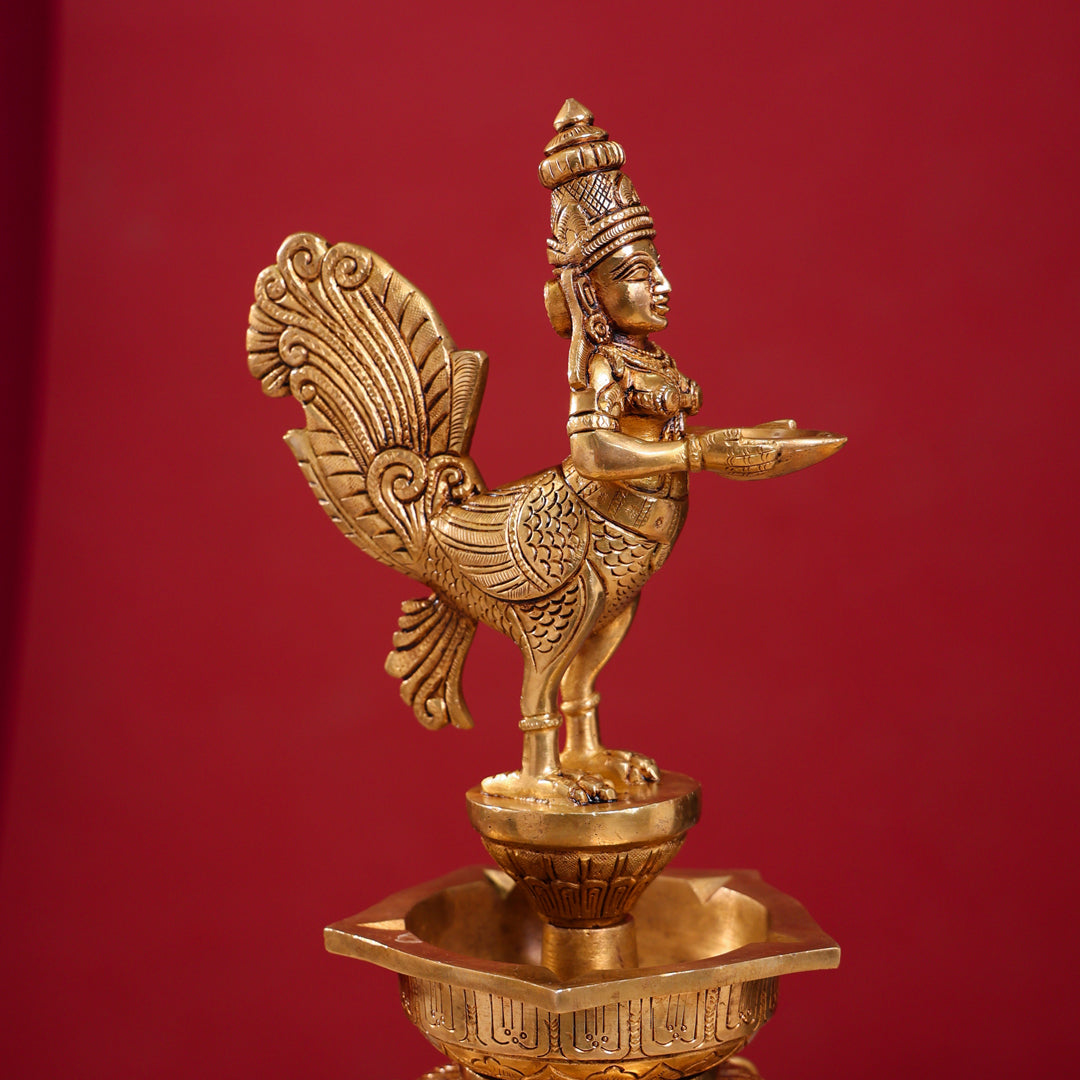 Brass Superfine Kamdhenu Long Lamp (33 Inch)