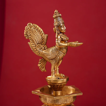 Brass Superfine Kamdhenu Long Lamp (33 Inch)