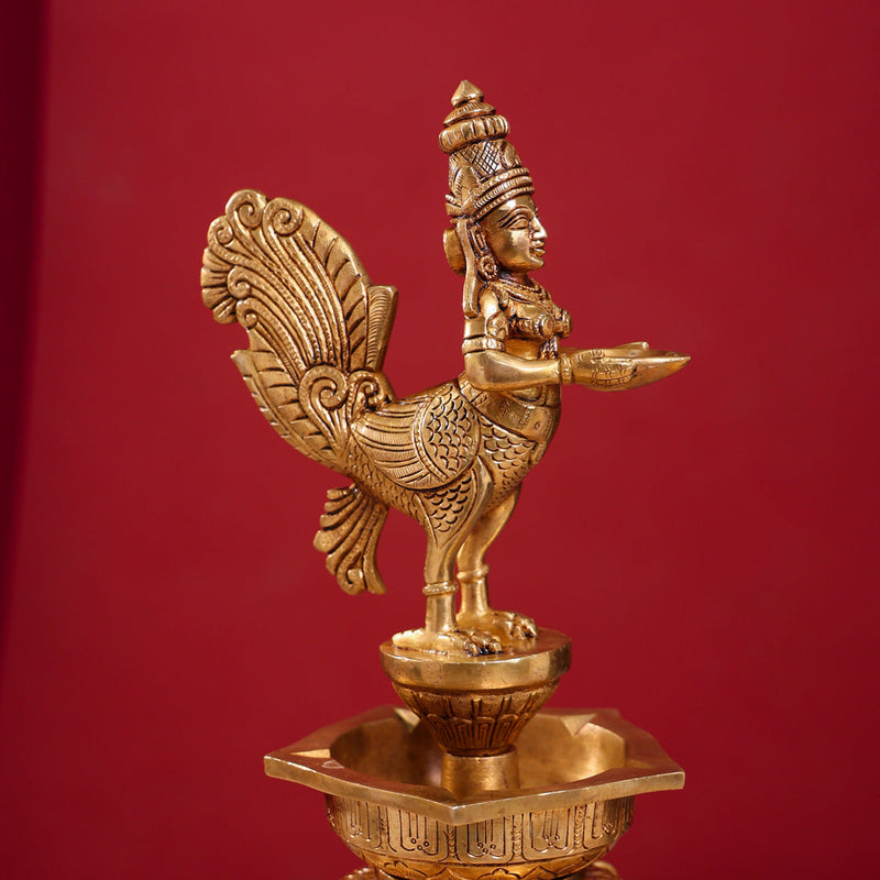 Brass Superfine Kamdhenu Long Lamp (33 Inch)