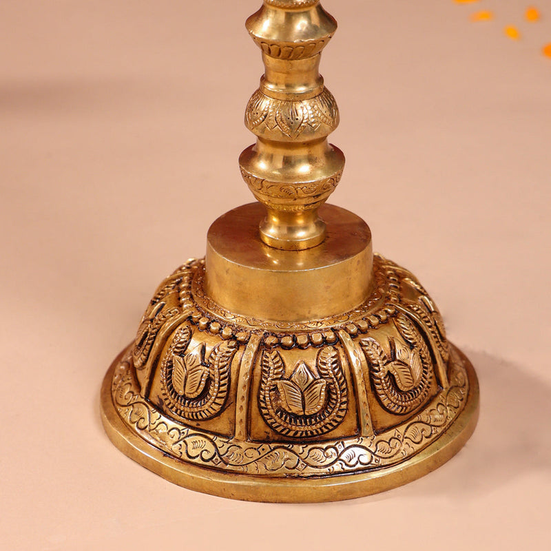 Brass Superfine Kamdhenu Long Lamp (33 Inch)