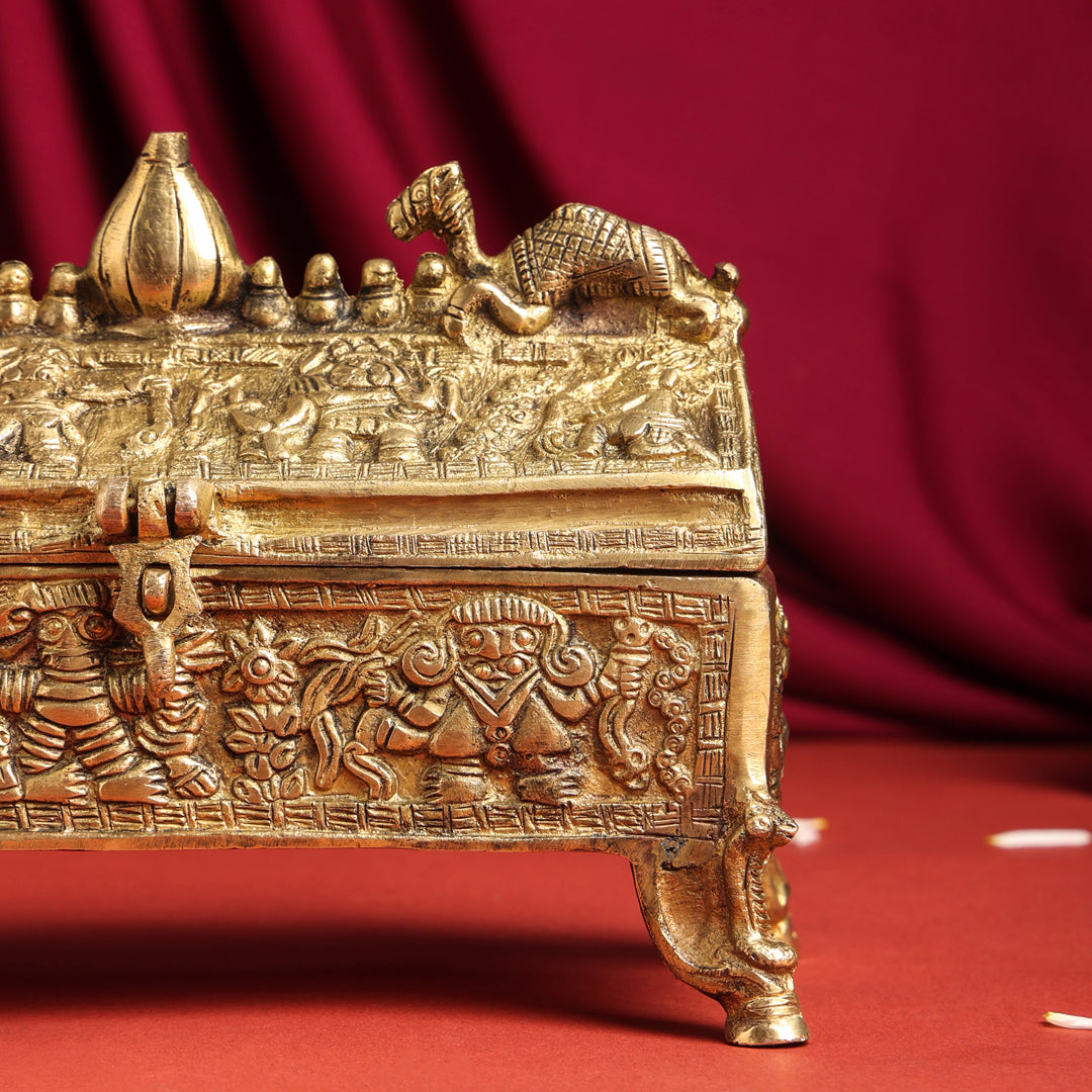 Brass Camel Jewellery Box (6 Inch)