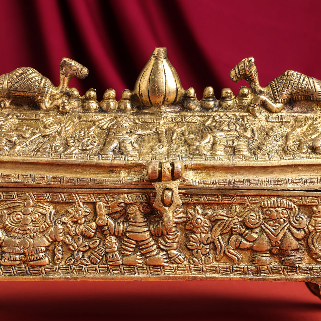 Brass Camel Jewellery Box (6 Inch)