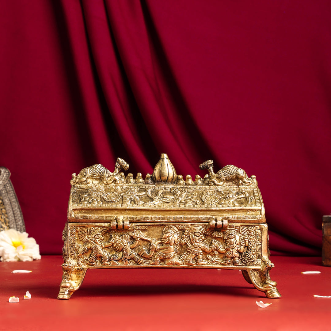 Brass Camel Jewellery Box (6 Inch)