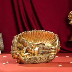 Brass Ten Headed Raavan Behind Devi Seeta (6.5 Inch)