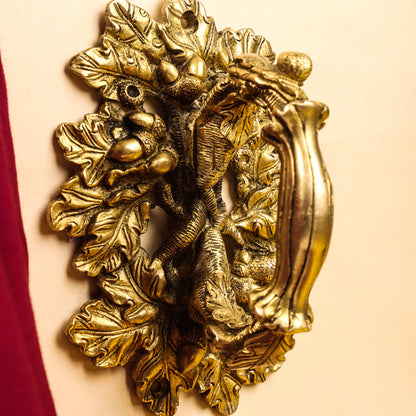 Brass Flower Door Handle (6 Inch)
