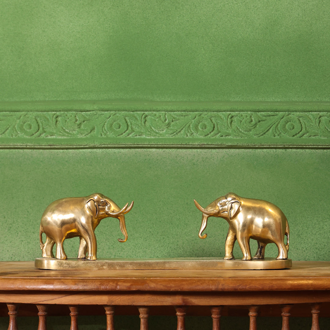 Brass Double Elephant Book Rest (4.5 Inch)