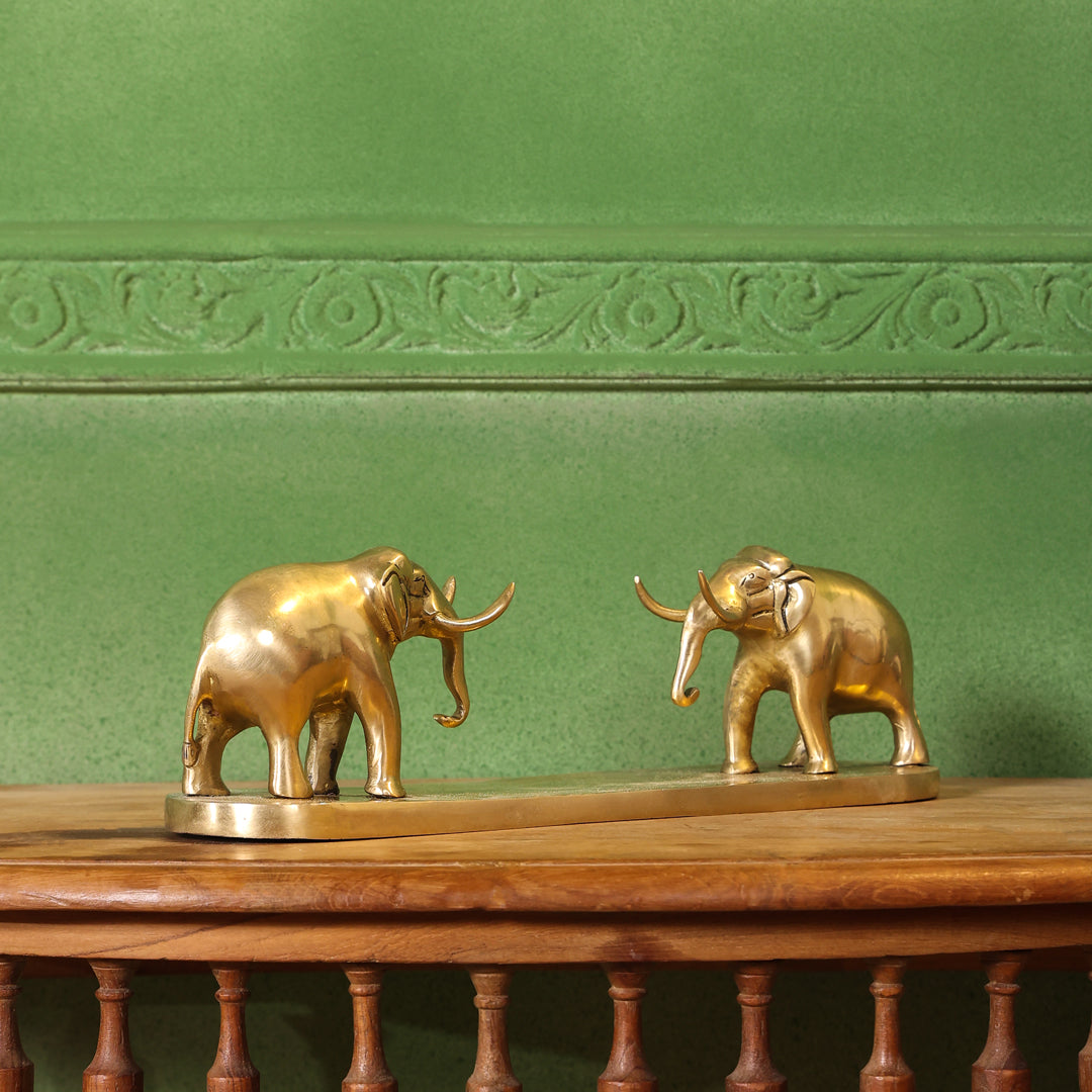 Brass Double Elephant Book Rest (4.5 Inch)