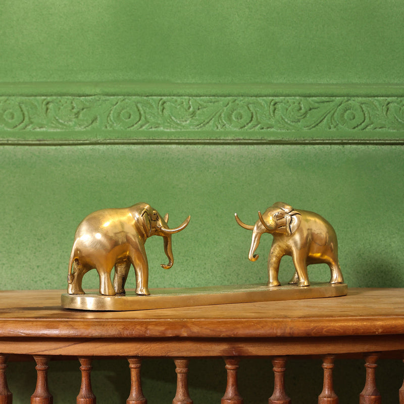 Brass Double Elephant Book Rest (4.5 Inch)