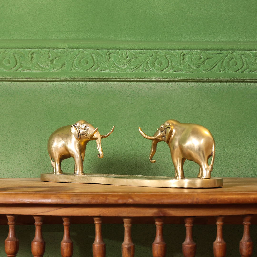 Brass Double Elephant Book Rest (4.5 Inch)