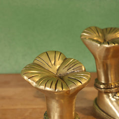 Brass Divine Goddess LakshmI Feet/Charan (5.5 Inch)