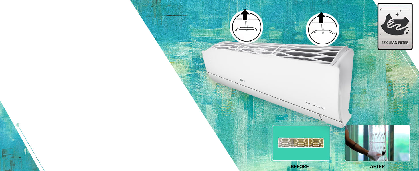 LG 1 Ton 5 Star AI Dual Inverter Split Ac (Copper, Super Convertible 6-In-1 Cooling, 4 Way Swing, HD Filter with Anti-Virus Protection, TS-Q14ENZE, White)