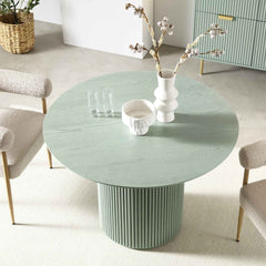 Velin Round Solidwood Pedestal Dining Table