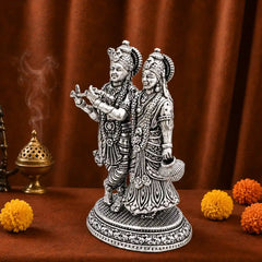 Brass Lightweight Standing Radha Krishna Idol