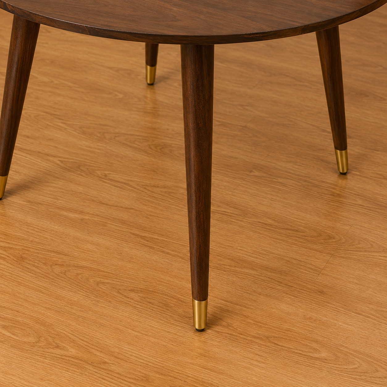Ashton Solid Wood Rattan Cane Round Dining Table 4 Seater 
