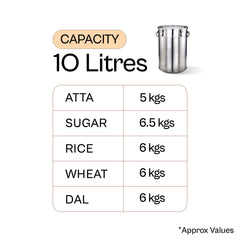 Stainless Steel Airtight & Leak-Proof Storage Drum with Lid | (10L–100L)