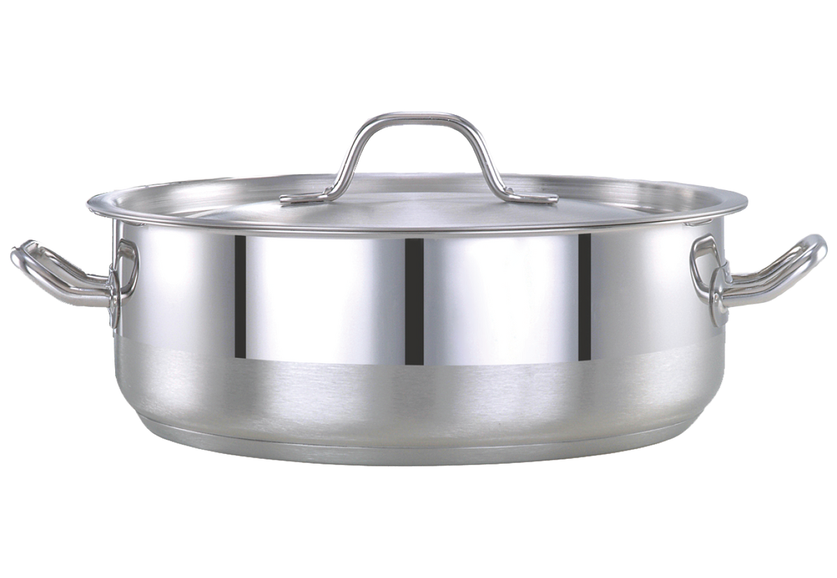 Pradeep Stainless Steel Casserole Low (Cook Pot Low) – Encapsulated Base, NSF