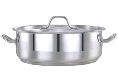 Pradeep Stainless Steel Casserole Low (Cook Pot Low) – Encapsulated Base, NSF
