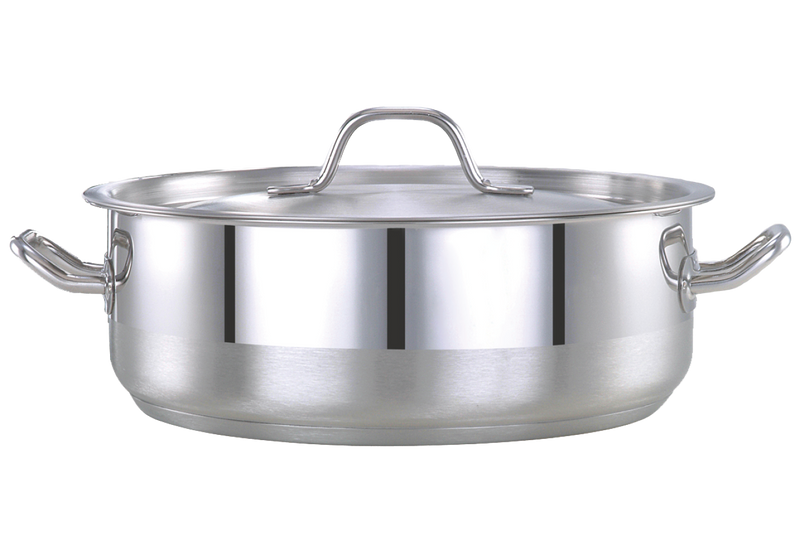 Pradeep Stainless Steel Casserole Low (Cook Pot Low) – Encapsulated Base, NSF